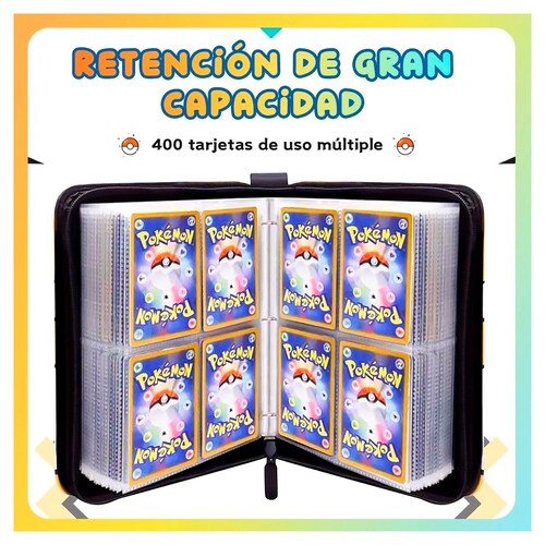 Carpeta De 4 Bolsillos Para Tarjetas De Pokémon Yugioh, Mtg