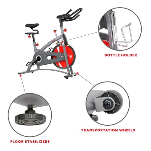 Bicicleta Fija Para Spinning Gris.