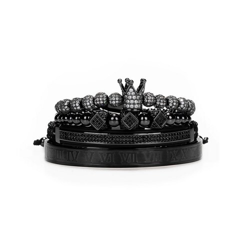 Pulsera Hombre Mujer Corona Romana 4 Pulsera Dorada.
