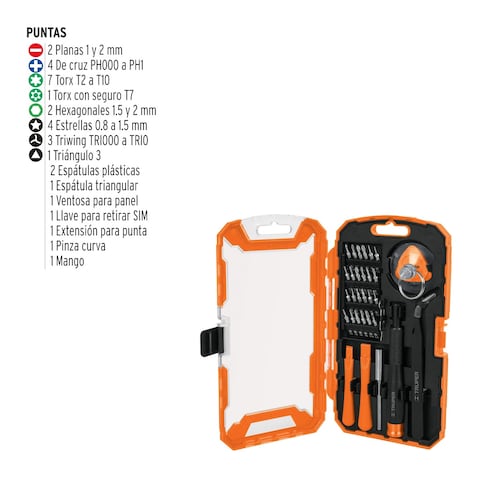 Juego para reparacion de Celulares y mas dispositivos smartphone kit set Electronica JGO-TEL-32 Truper