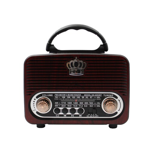 Radio Retro Portatil Inalámbrica Usb Bluetooth Fm-am-sw Mp3