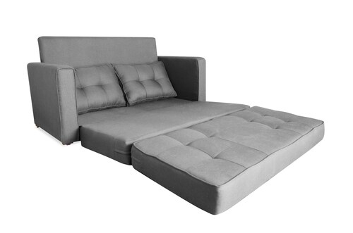 Sofá Cama Makora Monza 2 plazas Gris Claro transformable en cama. El envío cubre un 80% del Territorio Nacional