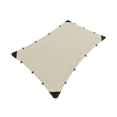 Hanlob Malla Sombra 4x4 m para Exteriores Extra Reforzada, 90% de Sombra, Bloqueo de Rayos UV, Sombra Raschel para Jardín o Terraza, Resistente a Lluvias, Fácil y Lista para Instalar.