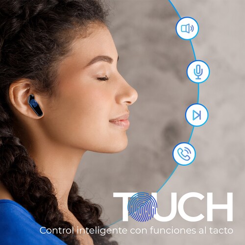 Audífonos Bluetooth Gamer Touch con Luz RGB, Manos Libres 2.5 Horas De Uso Color Negro