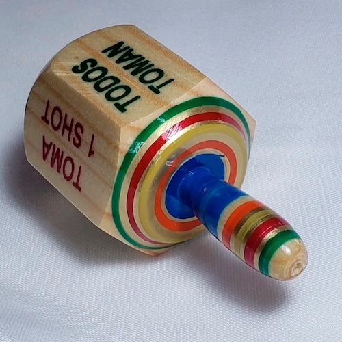 Pirinola Toma Todo De Beber Shot Madera Juego De Mesa 