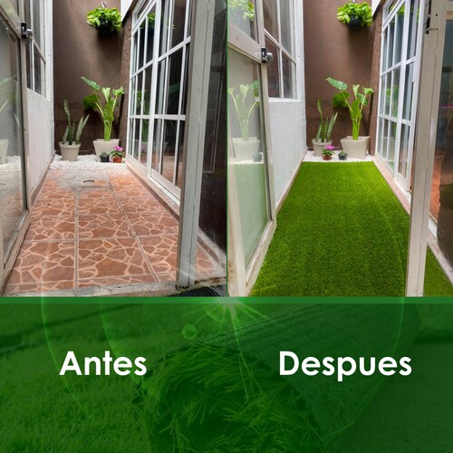 4 M2 Pasto Arificial Tipo Alfombra Para Exteriores 50mm