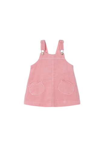 Conjunto Body Y Falda Peto De Pana Marca Mayoral Color Rosa