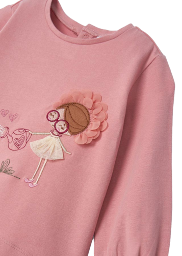 Conjunto Playera M/larga Y Falda Marca Mayoral para bebé niña Color Rubor 