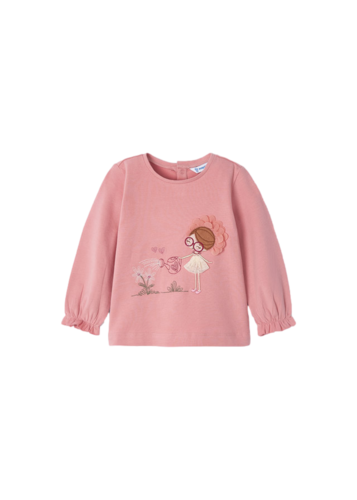 Conjunto Playera M/larga Y Falda Marca Mayoral para bebé niña Color Rubor 