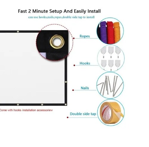 Pantalla Para Proyector Portatil 120 Pulgadas Hd 