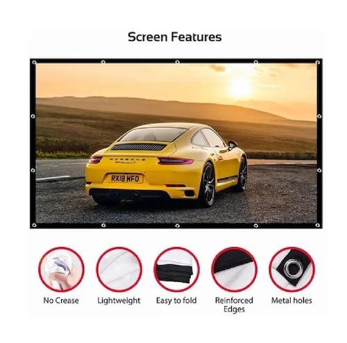 Pantalla Para Proyector Portatil 120 Pulgadas Hd 
