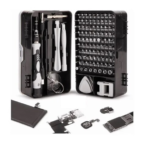 Kit De Desarmadores Y Herramientas De Precisión Negro/Blanco