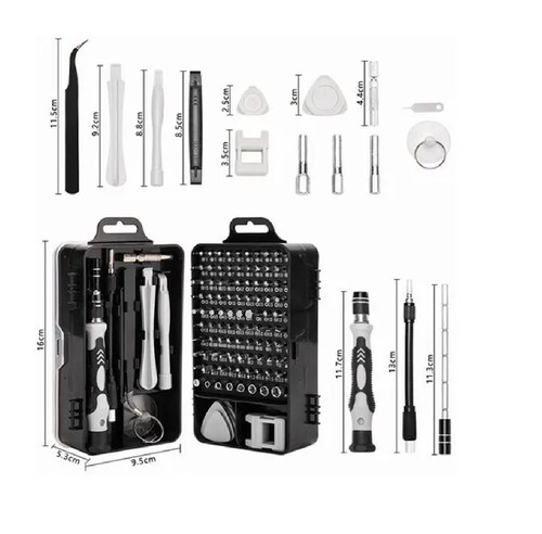 Kit De Desarmadores Y Herramientas De Precisión Negro/Blanco