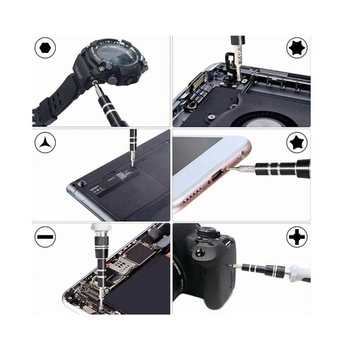 Kit De Desarmadores Y Herramientas De Precisión Negro/Blanco