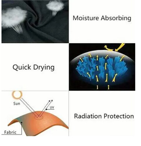  Pañuelo Ciclismo Protección Solar  Absorbe Sudor Negro