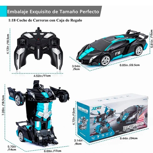 Coche Teledirigido Transformers De Control Remoto Para Niños.