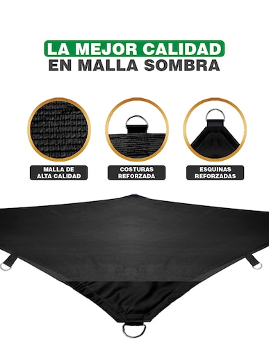 Hanlob Malla Sombra 4x6 m para Exteriores Extra Reforzada, 90% de Sombra, Bloqueo de Rayos UV, Sombra Raschel para Jardín o Terraza, Resistente a Lluvias, Fácil y Lista para Instalar.