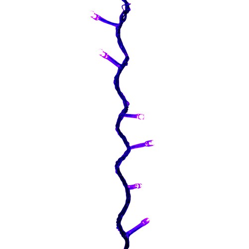 Serie Decorativa Luz Led Morada 100 Focos 8 Funciones Cable Morado 7 m