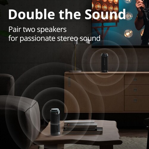 Tronsmart Bocina Bluetooth T7 30W, Altavoz inalámbrico con Luces LED 