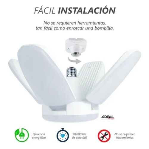 Lampara Led 60w Tipo Ventilador Alta Luminosidad Foco Luz
