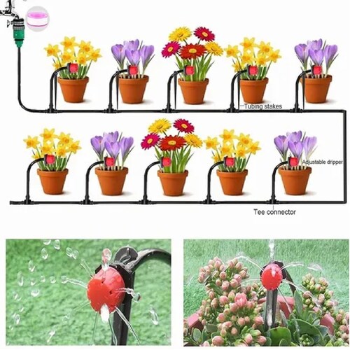 Sistema De Riego Por Goteo Con Temporizador Automático 30m