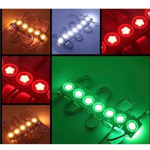 Kit Módulos De 9 Led Cob Plasma Redondos Alta Intensidad 2.4w Blanco
