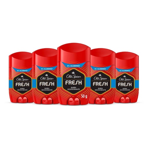 Desodorante En Barra Old Spice Fresh Paquete 5 Piezas