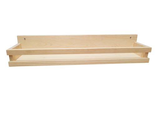 Repisa Organizadora 80 cm Madera De Pino Sin Pintar.