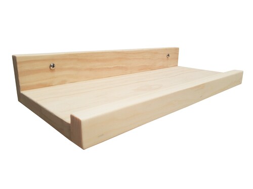 Repisa Con Ceja 30 cm Madera De Pino Sin Pintar.