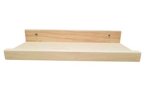 Repisa Con Ceja 30 cm Madera De Pino Sin Pintar.