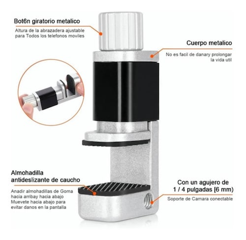 4 Pinzas Sujetadora Para Pantalla Touch Celular Bk 174  