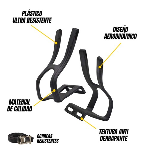 Par De Tocles Para Pedal De Bicicleta Con Correas
