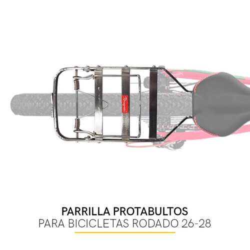 Portabultos Parrilla Bicicleta Cromo R26-28 Ultra Resistente