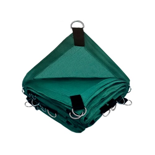Hanlob Malla Sombra 4x4 m Verde para Exteriores con Argollas, 90% de Sombra, Bloqueo de Rayos UV, Sombra Raschel para Jardín o Terraza, Resistente a Lluvias, Fácil y Lista para Instalar.