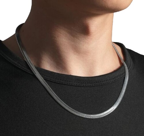 Collar Serpiente Plata hecho en plata 925 Amour 50 cm.