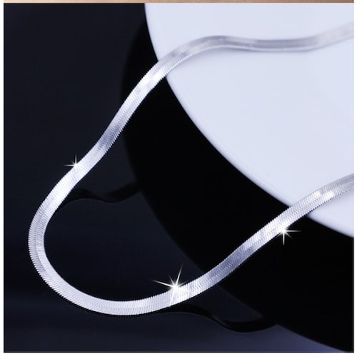 Collar Serpiente Plata hecho en plata 925 Amour 50 cm.