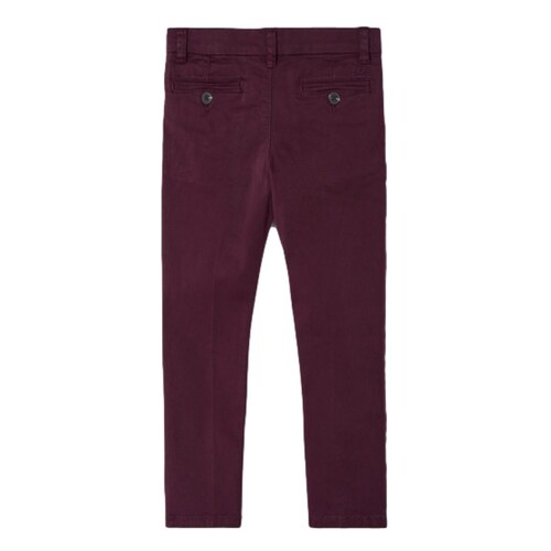 Pantalón Chino Slim Fit Para Niñomarca Mayoral Color Ciruela