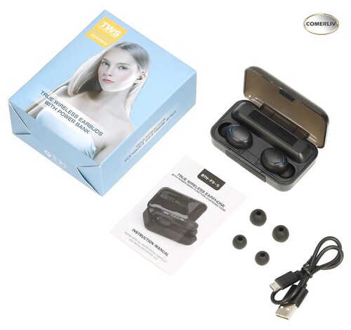 Audífonos inalámbricos F9-5 In-ear Manos Libres Power Bank.