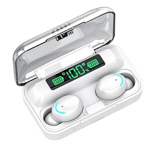 Audífonos inalámbricos F9-5 In-ear Manos Libres Power Bank.