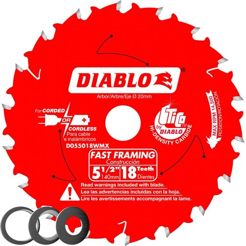 Disco Diablo para Sierra Circular 5-1/2 18 Dientes 20mm