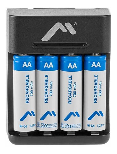 Cargador Con Pilas Recargables Aa Doble A 1.2 Aparatos.