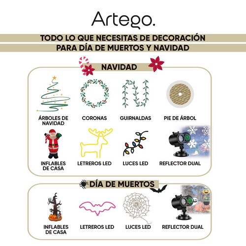 Pie de árbol de navidad Santa 122cm Artego