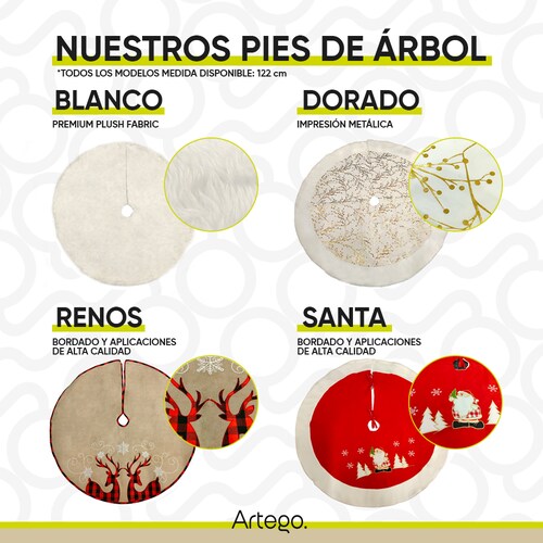 Pie de árbol de navidad Santa 122cm Artego
