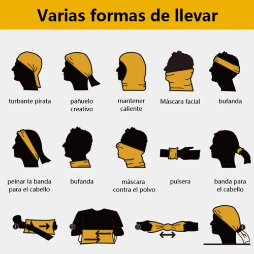 Paquete De 15 Bandana Cabeza Bandana Buff Ciclismo