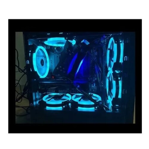 Kit De 3 Ventiladores Pc,120mm 1200rpm Disipador Rgb Azul
