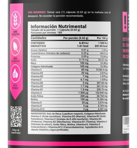 Multivitamínico Para Mujer Mayor De 40 Años 180 Cápsulas B Life