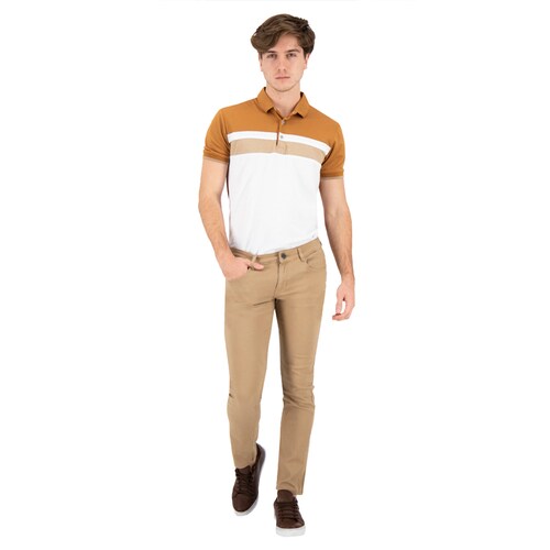 Jeans De Gabardina Jean Cut Hombre Holstone - Caqui