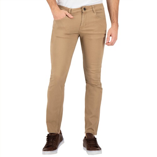 Jeans De Gabardina Jean Cut Hombre Holstone - Caqui