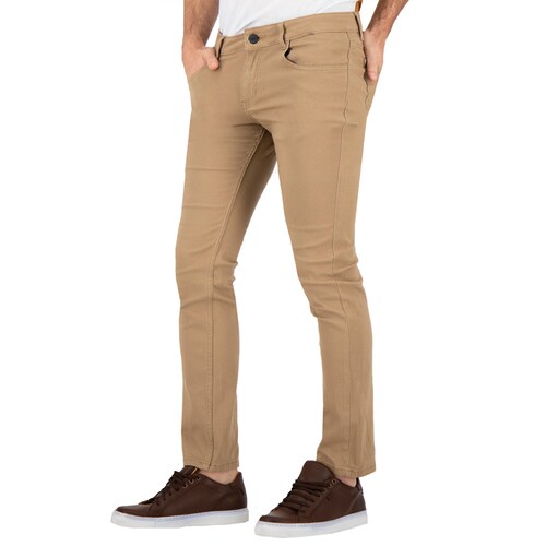 Jeans De Gabardina Jean Cut Hombre Holstone - Caqui