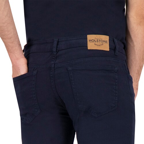 Jeans De Gabardina Jean Cut Hombre Holstone - Azul